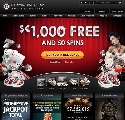 platinum play casino bonus